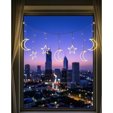 Mabelme Store LED Işıklı Ay Yıldız Ramazan Dekoru