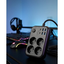 Mabelme Store Akım Korumalı Çoklu Priz 4 USB 2 Type-C 4 Priz Model
