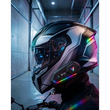 Mabelme Store Şarjlı Motosiklet Kask Intercom Bluetooth 5.3