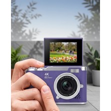 Mabelme Store 48 Mp Kompakt Fotoğraf Makinesi 4K Video Flip Ekranlı