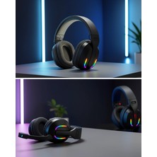 Mabelme Store Rgb Aydınlatmalı Kablosuz Oyuncu Kulaklığı