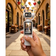 Mabelme Store Kompakt 4K El Kamerası 180 Derece Dönebilen Lens