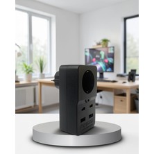 Mabelme Store Akıllı Akım Dengelemeli Priz 2500W 4 USB Type-C Çıkışlı