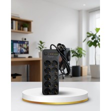 Mabelme Store 10'lu USB Type-C Grup Priz 2m 2500W Termal Korumalı