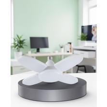 Mabelme Store Katlanabilir 4 Kollu LED Ampül 6000 Lumen