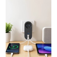 Mabelme Store Isıya Dayanıklı 3 USB Portlu Priz