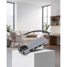 Mabelme Store Macbook Usb-C Hub Alüminyum Kasa 4K Hdmı USB 3.0 Sd/tf