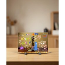 Mabelme Store LED Işıklı Renkli Akrilik Yazı Tahtası