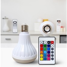 Mabelme Store Akıllı LED Hoparlör Ampül Rgb Renk Değiştirme