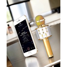 Mabelme Store Şarjlı Karaoke Mikrofon USB Bellek Destekli