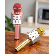 Mabelme Store Kablosuz Karaoke Mikrofon USB ve Aux Girişli