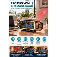 Mabelme Store Şık Tasarımlı LED Masa Saati Dijital Ekran Alarm 12 24 Saat ve Sıcaklık Göstergeli