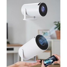 Mabelme Store Taşınabilir Mini Projektör 720P 120 Ansı Lümen Android 11.0