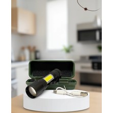Mabelme Store Mini Cob LED USB Şarjlı Anahtarlık El Feneri