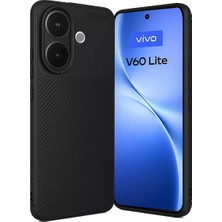 Vivo V60 Lite Auto Focus Karbon Kapak - Siyah