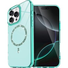 Apple Iphone 16 Pro Live Diamond Magsafe Kapak - Yeşil