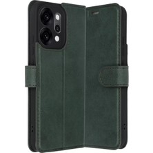 Oppo Reno 14 Trend S Plus Kapaklı Kılıf - Yeşil
