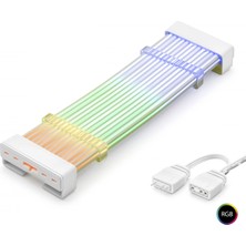 MiraLive 24 Pin Argb Anakart Güç Uzatma Kablosu Bükülebilir 2 mm 54 60 LED Beyaz ND2800A