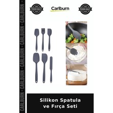 Carlburn Silikon Spatula ve Fırça Seti Yemek Aracı Kahvaltı Gereci Günlük Kullanım