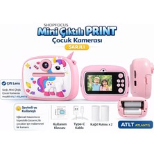 Shopfocus CMR96 Çocuk Dijital Mini Kamera 1080P Hd 2.4 Inç Ekran Fotorğraf Video Oyun Müzik USB Şarj Termal Resim Kağıt Baskılı Yazıcı Kamera Video Makinesi Print Kamera