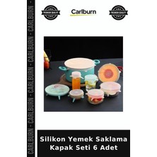 Carlburn Silikon Yemek Saklama Kapak Seti 6 Adet Mutfak Gereci Tabak Koruyucu