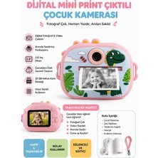 Shopfocus CMR97 Çocuk Dijital Mini Kamera 1080P Hd 2.4 Inç Ekran Fotorğraf Video Oyun Müzik USB Şarj Termal Resim Kağıt Baskılı Yazıcı Kamera Video Makinesi Print Kamera
