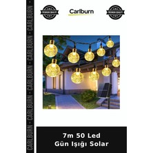 Carlburn 7m 50 LED Gün Işığı Solar Bahçe Aydınlatma Gece Lambası Teras Aksesuarı