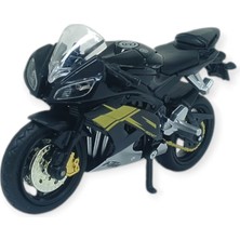 tp 1:18 Ölçekli Model Standlı Motosiklet - Siyah (Lisinya)