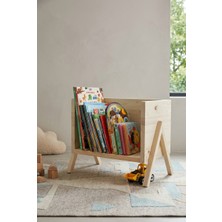 Kafka Ahşap Zürau (45X30X42) Kitaplık & Kitap Rafı Ham Ladin Ağacı