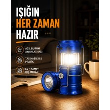 Marsilyan Güneş Enerjili Katlanabilir Kızaklı Kamp Feneri – USB Şarjlı, Çok Yönlü ve Dayanıklı Ta