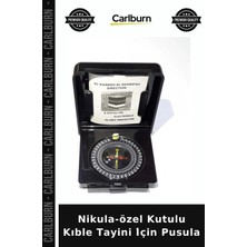 Carlburn Nikula-Özel Kutulu Kıble Tayini Için Pusula Yön Bulucu Manevi Hediye Seyahat Ürünü