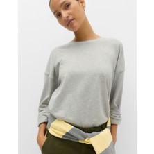 Marks & Spencer Saf Pamuklu Bisiklet Yaka Uzun Kollu Üst