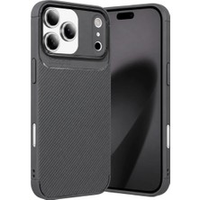 Apple iPhone 17 Pro Max Uyumlu Auto Focus Karbon Kapak - Gri