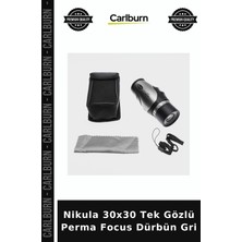 Carlburn Nikula 30X30 Tek Gözlü Perma Focus Dürbün Gri Arkadaşa Hediye Gözlem Seyahat Aracı