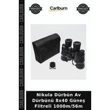 Carlburn Nikula Dürbün Av Dürbünü 8X40 Güneş Filtreli 1000M/56M Pratik Alet Tatil Malzemesi Doğa Sporları