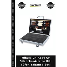 Carlburn Nikula-24 Adet Av Silah Temizleme Kiti Tüfek Tabanca Seti Avcı Hediyesi Atıcılık Araçları