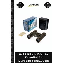 Carlburn 8X21 Nikula Dürbün Kamuflaj Av Dürbünü 56M/1000M Macera Ürünü Doğa Gözlemi Cep Boy