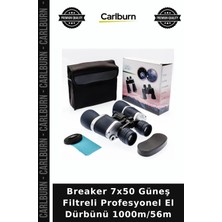Carlburn Breaker 7X50 Güneş Filtreli Profesyonel El Dürbünü 1000M/56M Hobi Gereci Keşif Aleti Açık Hava Ürünü