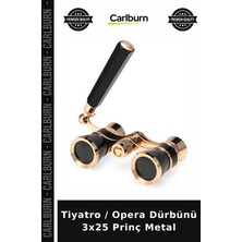 Carlburn Tiyatro / Opera Dürbünü 3X25 Prinç Metal Sanatsever Hediyesi Salon Aksesuarı Nostaljik Objeler