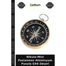 Carlburn Nikula-Mini Paslanmaz Alüminyum Pusula G44-2BSARI Spor Aksesuarı Arazi Ekipmanı Seyahat Aleti