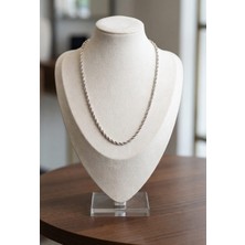 Asd Accessory Burgu Zincir 5mm Kalın Silver Renk Model Unisex (Kadın/erkek) Çelik Kolye/ 55-65CM