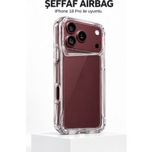 Evax [airbag] iPhone 18 Pro Uyumlu Airbag Köşe Korumalı Arkası Sert Kenarları Kalın Silikon Kılıf