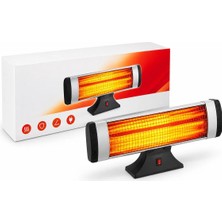 theKAM 1800W Quartz Elektrikli Isıtıcı Kızılötesi Infrared Isıtıcı Masaüstü Portatif Isıtıcı