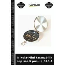 Carlburn Nikula-Mini Taşınabilir Cep Saati Pusula G45-1 Pratik Ekipman Küçük Boyutlu Alet Gezi Malzemesi