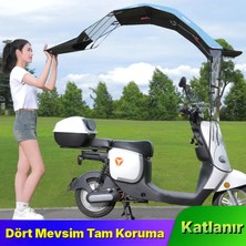 Techmaster Motorsiklet Scooter Tentesi Yağmur Rüzgar Korumalı Gölgelik Katlanabilir