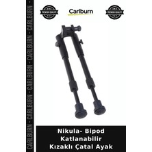 Carlburn Nikula- Bipod Katlanabilir Kızaklı Çatal Ayak Hobi Ekipmanı Silah Ayağı Atıcılık Ürünü