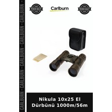 Carlburn Nikula 10X25 El Dürbünü 1000M/56M Yolculuk Eşyası Büyüteçli Alet Aktivite Gereci