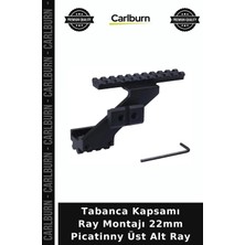 Carlburn Tabanca Kapsamı Ray Montajı 22MM Picatinny Üst Alt Ray Optik Tutucu Taktik Aparat Atış Aparatı