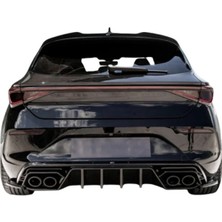 Türkset CUPRA Leon Mk1 Arka Orta Difüzör 2021-2024 (( Parlak Siyah ))