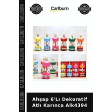 Carlburn Ahşap 6'lı Dekoratif Atlı Karınca Ofis Objesi Dekorasyon Ürünü Masa Aksesuarı